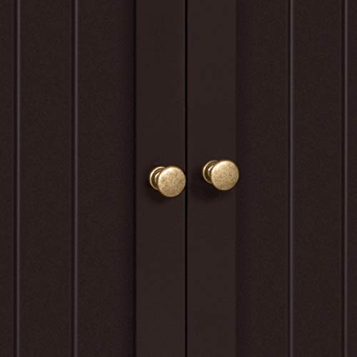 Yaheetech Bathroom Storage Floor Cabinet, Modern Freestanding Organizer Cabinet With Adjustable Shelves & Double Doors, 3-Tier Home Living Room Furniture, Espresso #TOP6