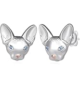 Collar De Gato/abeja/delfín/unicornio/pingüino/murciélago/oso, Perro/conejo Con Corazón De Circonita Cúbica, Lindo Colgante De Animal, Regalo Para Mujeres Y Hombres, Plata Esterlina, Circonia Cúbica