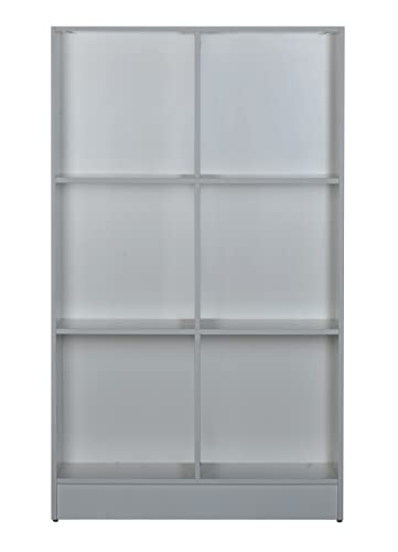 Image of DeckUp Meritus-L 3-Shelf Engineered Wood Book Shelf and Display Unit (White, Matte Finish)