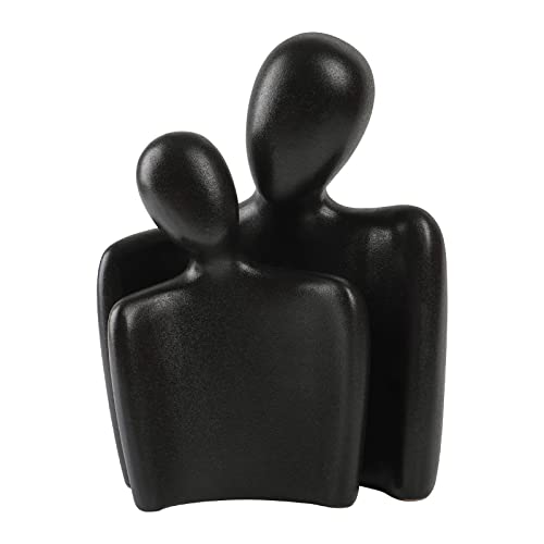 Notakia Hugging Couple Ceramic Sculpture,Passionate Love Statue Romantic Sculptures Home Decor Modern for Office Bookshelf Desktop Decorations (Set of