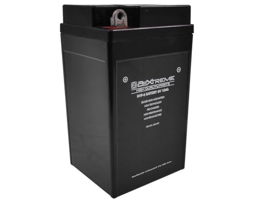 2EXTREME Batterie B49-6 6V, 10Ah AGM wartungsfrei 91x83x159mm kompatibel für BMW R 25/3, R 50/2, R50 S R 51 R 60 69, Vespa GS 160. SS180, Rally 180 200