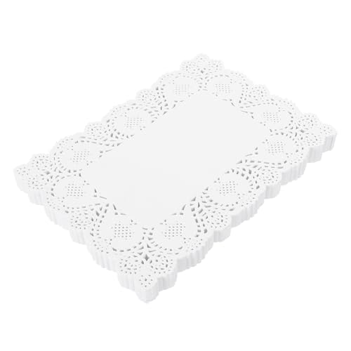Napperons Papier Dentelle Absorbant Carrés pour Protéger vos Plateaux de Buffet