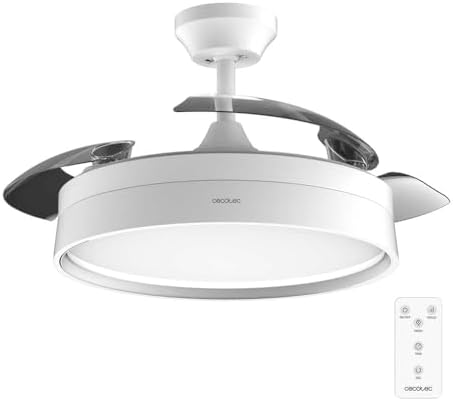 Cecotec Ventilador de Techo con Luz y Aspas Retráctiles EnergySil...