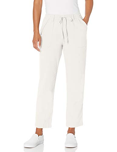 Erika Women's Misses Aliya High Rise Pull On Straight Leg Pant, White, Small