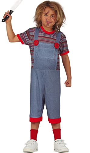 Solorass Disfraz De Chucky A Rayas – Mono Y Camiseta Para Niño Y Adulto, Ideal Para Halloween Y Fiestas Temáticas