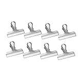 GARIOUANS 8 piezas Clips Inoxidable para Sellado de Bolsas y Portátiles Resistentes la Corrosión y Humedad Cierre Hermético para Alimentos y Oficina