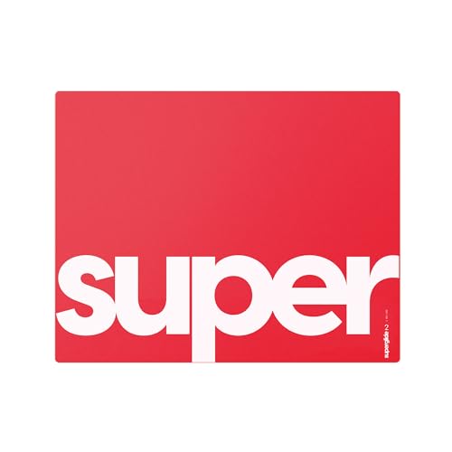 pulsar superglide glass gaming mouse pad v2 alumino-silicate glass surface anti-slip fully molded high-density silicone rubber 165in x 13in l red