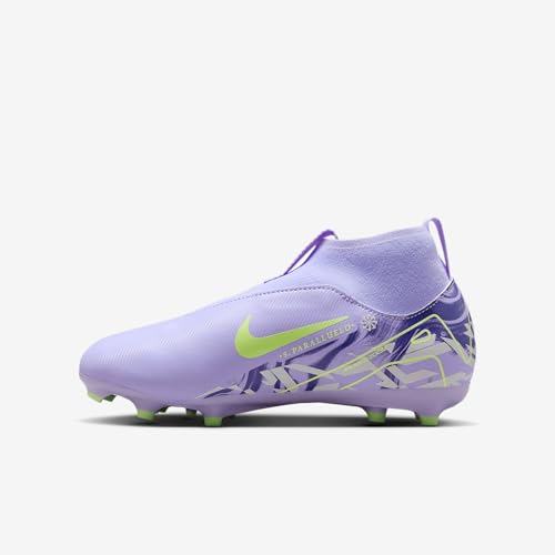 Nike United Jr. Mercurial Superfly 10 Academy Big Kids' MG High-Top Soccer Cleats (Purple Agate/Barely Volt)4