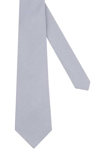 Image of Mens Solid Linen Ties - Slim Pattern Necktie for Men Wedding Groomsmen