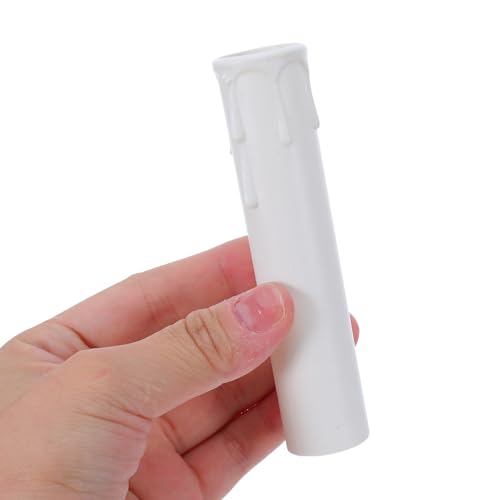 SWETRACE 12個キャンドルソケットカバー 高さ プラスチック製 シャンデリアランプスリーブ 耐熱ランプソケットスリーブ [4]