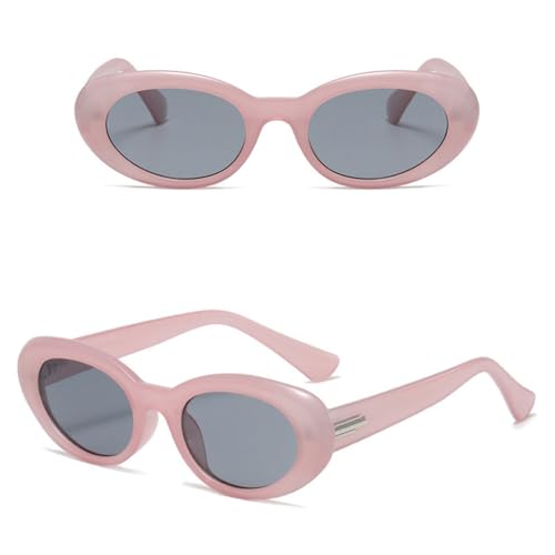 Lunettes de soleil ovales vintage avec rivets pour hommes et femmes