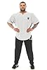 Men's Oversize T-Shirt, Bodybuilding, Lifting Cardio Rag Top Thick Fabric Textured Active T-Shirt, White, XXL #1