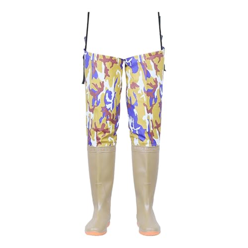 Baoblaze Vadeadores de pesca, pantalones de vadeo, botas, botas de PVC impermeables a la cadera para caza, pesca, jardinería, Talla 39