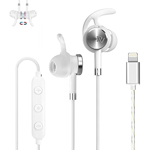 PALOVUE Lightning Earphones with Mircrophone Headphones Earbuds for Sports Workout MFi Certified Noise Isolation Compatible iPhone 14 13 12 11 Pro Max iPhone X/XS Max/XR /8/P 7/P NeoFlow (White) Cover