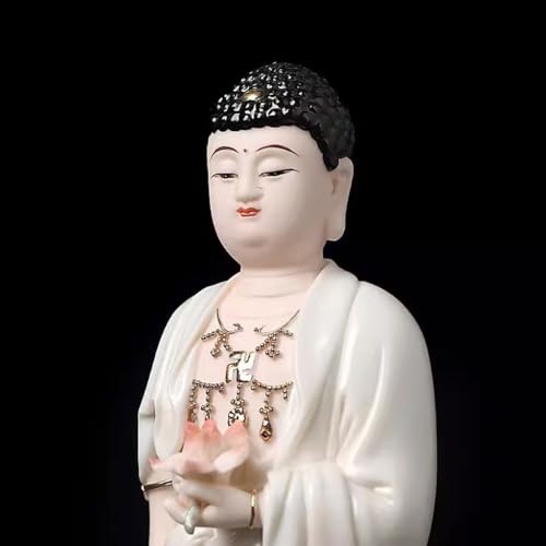 Statue Bouddha Céramique Salon Décoration Zen Maison Bureau