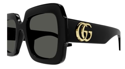 Gucci GG1547S 001 Black/Grey Oversized Square Woman's Sunglasses, 50/24/1453