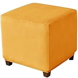 ottoman or pouffe Ajustement parfait:Notre housse de pouf convient à la plupart des poufs. Convient aux poufs carrés de petite dimension: Longueur:33-45cm; Largeur: 33-45cm,la taille: 38-45cm. Veuillez mesurer votre pouf avant l'achat.