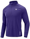 Men's Running Shirts Long Sleeve Athletic Shirt Lightweight Quick Dry Quarter Zip Pullover for Men Workout Gym...