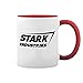 Stark Industries Bianco tazza di caffè con Red Rim & Handle Mug