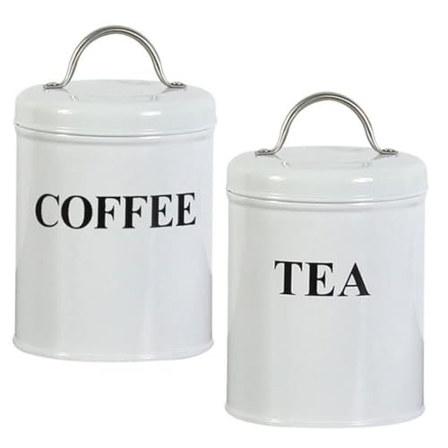 ABOOFAN 3piezas Latas De Café y Latas De Té Vintage Contenedores De Metal Herméticos Para Almacenar Café Molido y Té Suelto Unidades Perfectos Para Cocina y Despensa
