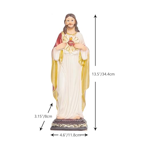 Estatua de Jesús Sagrado Corazón 13.5 in miniatura 2