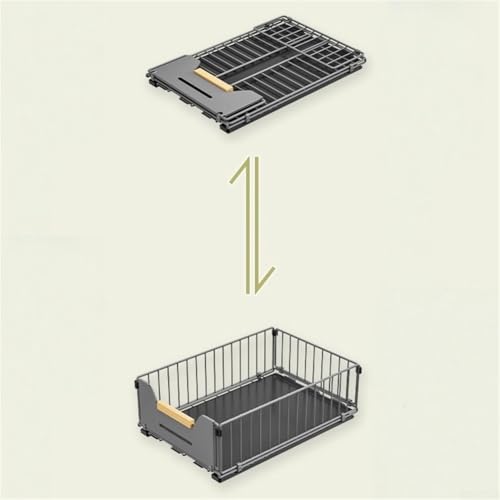 Cesta extraíble negra de 37.5x24.5cm para organizar tu armario de cocina con estilo 8