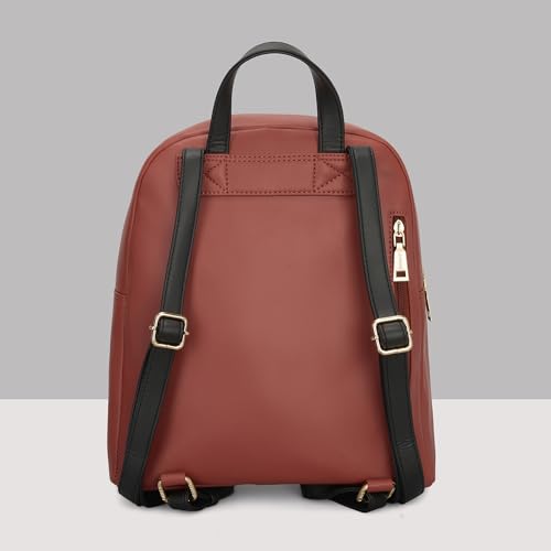 Image of Caprese Aimee Medium Quilted Faux Leather Fashion Backpack for Women | Stylish & Functional Daypack with Adjustable Straps & Detachable Charm| Front Pocket | Perfect for College, Travel & Daily Use
