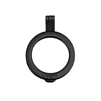 Quiges Schwarz Edelstahl Auswechselbarer Münzhalter Coin Anhänger 25mm Small