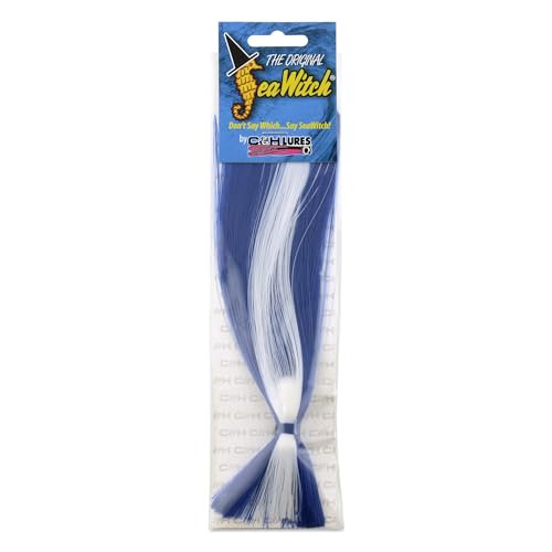 C&H Lures Sea Witch Saltwater - Fishing Lure Nylon Skirt Blue/White 1 oz