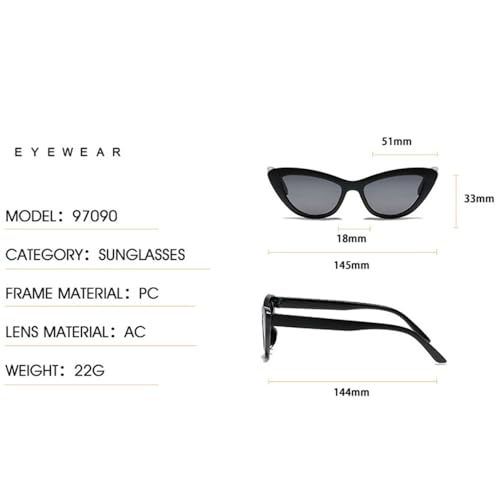 ZIUTNSAV-Cat Eye Black Frame Sunglasses Women Retro UV400 Ladies Eyeglasses Women Goggles3