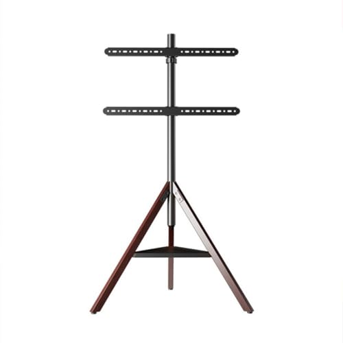 Soporte universal de TV de pie simple de madera sólida miniatura 1