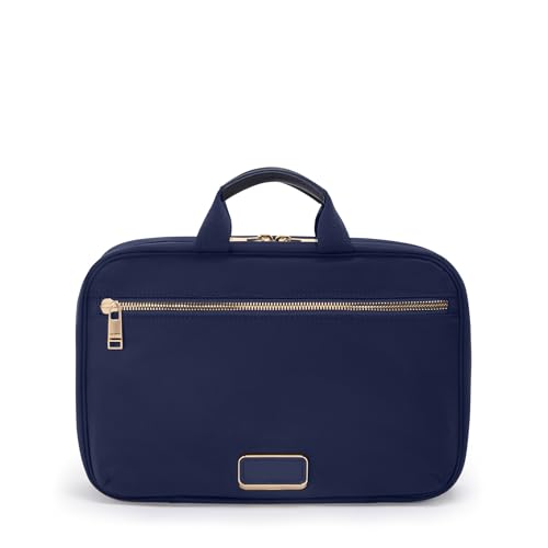 TUMI Voyageur Madeline Cosmetic Bag, Medium, Indigo/Light gold