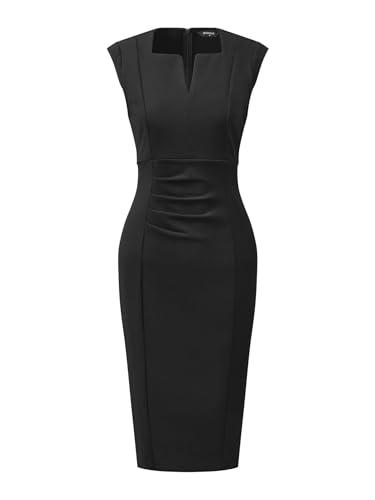 Allegra K Women's Sheath Dress Pencil Work Sleeveless Professional Office Dresses