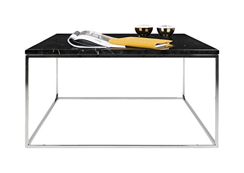 Image of APRODZ Solid Wood Perlite Long Coffee Table for Living Room | Center Table for Home | Black Granite