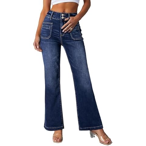 Sidefeel Women's High Waist Flared Jeans Cover