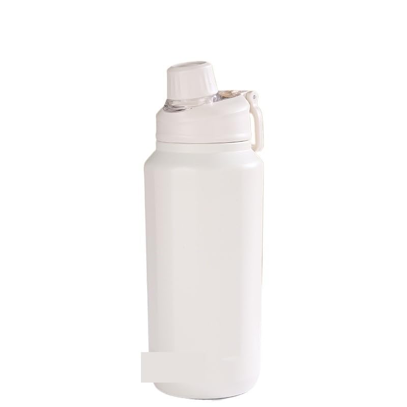 HAHIII Termo de gran capacidad de 1000 ml, botella de agua con aislamiento de acero inoxidable, color morado, negro y rojo, for viaje(1000ML,1)