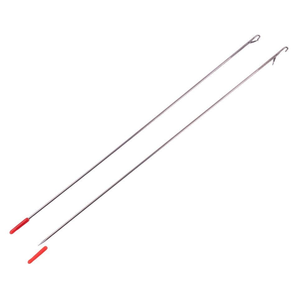 Zeck XXL Bait Needle – 22 cm Extra Lange Ködernadeln aus Rostfreiem Stahl, 2-er Set mit Schutzkappen – Perfekt für Deadbait Montage bei Hecht & Wels – Angelzubehör Werkzeug