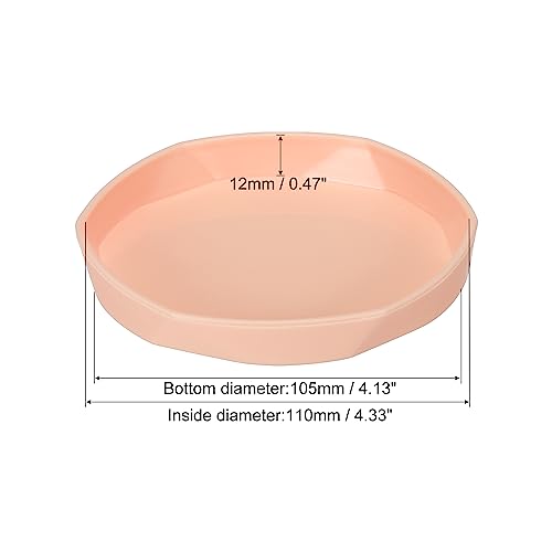 PATIKIL Plant Pot Saucers 4.3 Inch, 5 Pack Plastic Hexagonal Round Flower Drip Tray for Indoor Outdoor Pink - Image 2