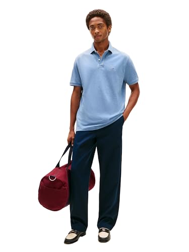Image of Tommy Hilfiger Mens Short Sleeve Cotton Pique Polo Shirt in Regular Fit