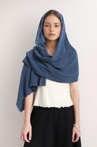 Jeelow Cotton Or Linen Scarf Lightweight Light Shawl Wrap For Men & Women3