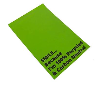 Green 10" x 14" Recycled Carbon Neutral Plastic Mailing Bags 2000 Pack