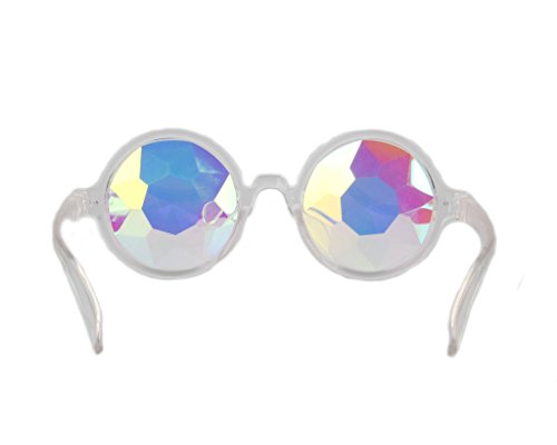 CAREONLINE Set of 2pcs Festivals Kaleidoscope Glasses Rainbow Prism Sunglasses Goggles