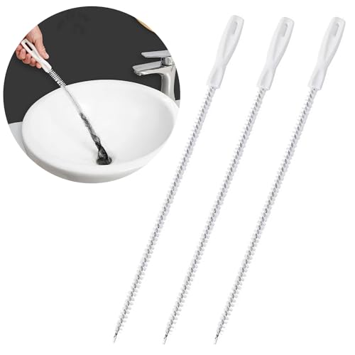 EUZUXU 3 Piezas Cepillo de Limpieza de Tuberías, 45cm Cepillos para Tuberías Cepillo Limpiador de Conductos para Desatascar Tuberías