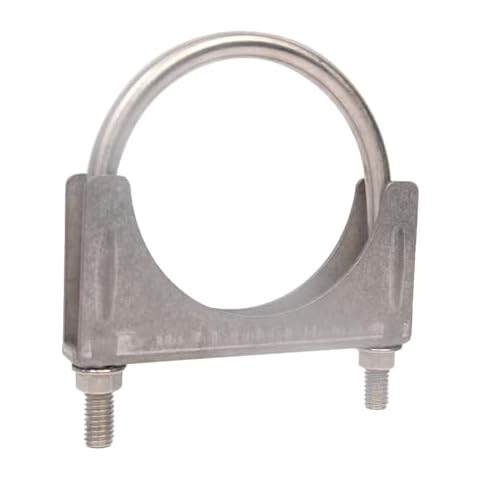 Elifecenter Universal 4 Inch Exhaust Clamp, Heavy Duty Stainless 4" U-Bolt Clamp Cover