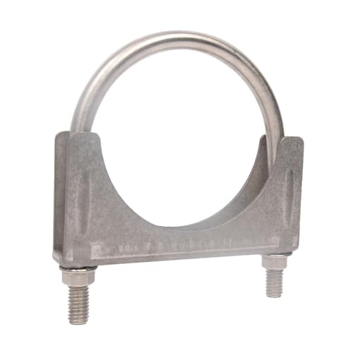 Universal Heavy Duty 4 Inch Stainless Exhaust Exhaust Clamp 4 Exhaust U-Bolt Clamps Saddle Design with Reinforced Ribs