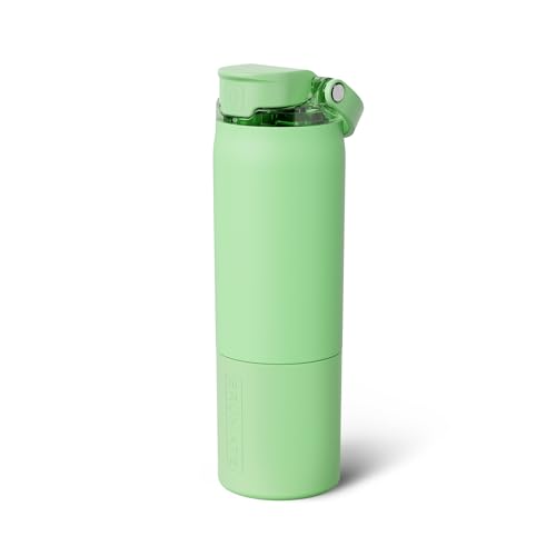 Image of BruMate Rise 25oz Water Bottle With 100% Leakproof Covered Silicone Straw | Insulated Stainless Steel Water Bottle | Cup-Holder Friendly | Fast Flow | Soft Sip Silicone Spout | BPA-Free (Kiwi)