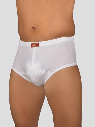 Image of VIP Gold Men Solid White Pure Cotton Briefs