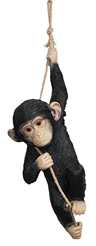 colourlivingu00ae AFFE am Seil Gartenfigur Schimpanse am Seil Deko Figur Tierfigur Kletteraffe