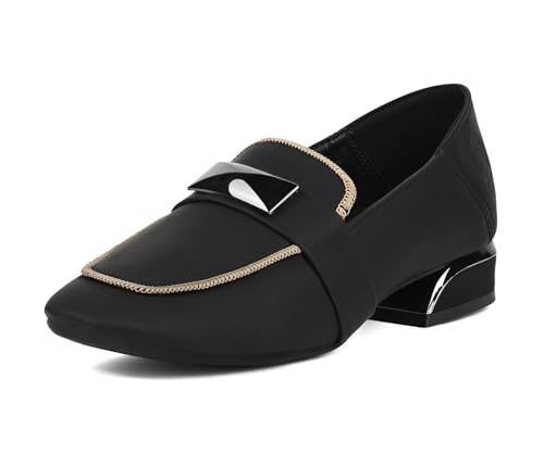Image of LOUIS STITCH Women's Elegant Wedge Heel Moccasins | Slip-On with Designer Buckle | Comfort Shoes for Casual & Office Wear | LSLD-BH-MCP