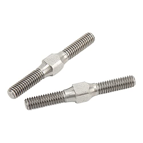 SUNGOOYUE 2 Pcs RC Turnbuckle Link, M4 34mm Steel Stable Performance RC Tie Rod Turnbuckle for ARRMA Granite 1/10 RC Car, Silver - Image 4
